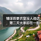 输球后更衣室没人说话,第二天大家却在一起笑了 输球后更衣室没人说话,第二天大家却在一起笑了
